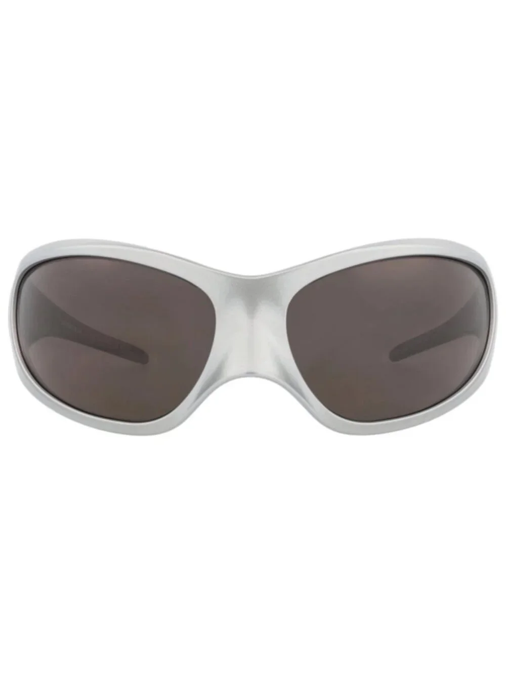 New Balenciaga Women's Sunglasses Shield Wrap Bio Injection Frame Silver Silver